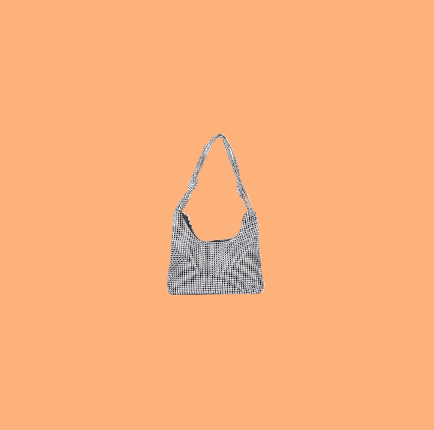 Silver Rhinestone Shoulder Bag