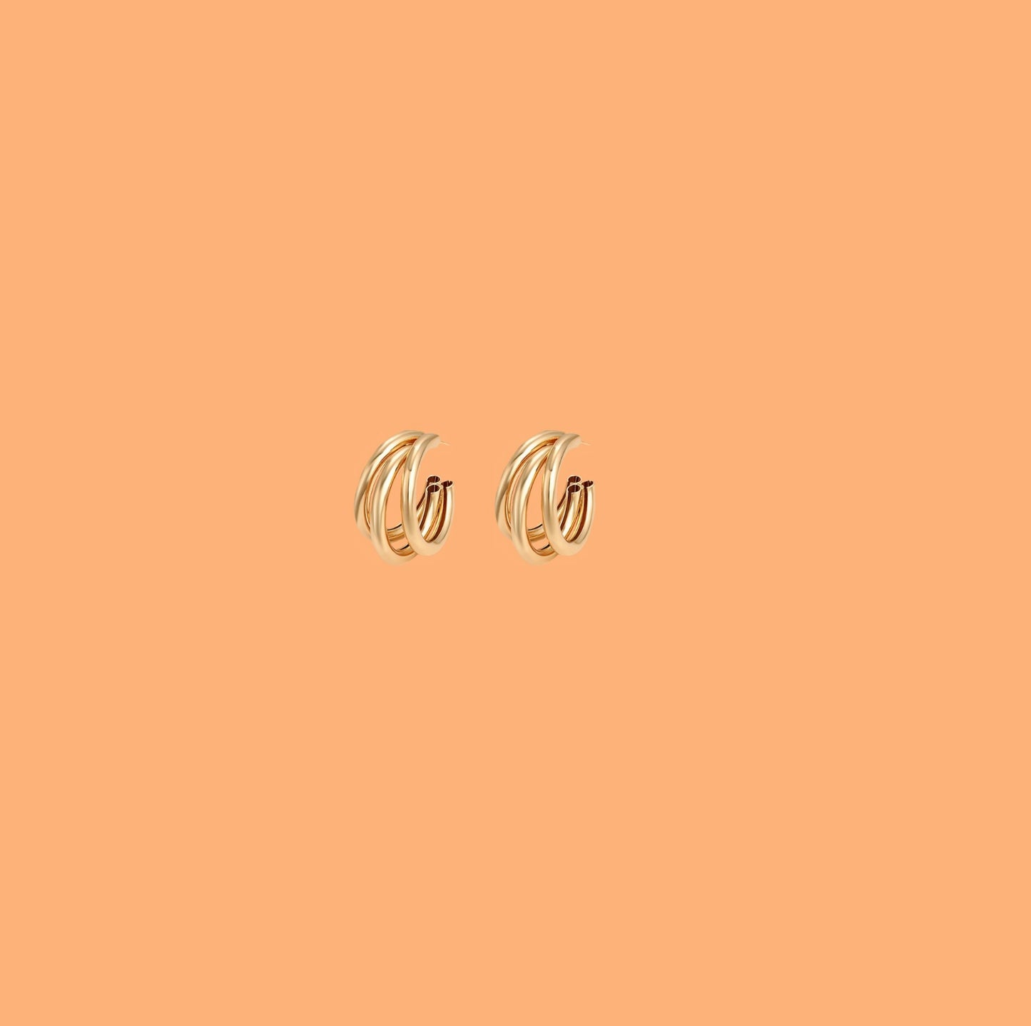 Gold Trio Hoop Earrings